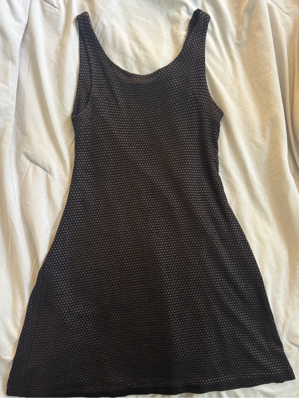 Betsey Johnson Black & Gray Mini Tank Dress